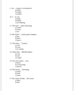 English Grammar Exercises With Answers part 1-艾瑞克网