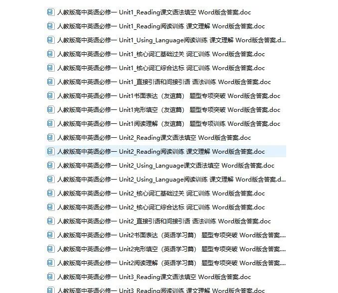 人教版高中英语必修一练习题u1-u5-艾瑞克网