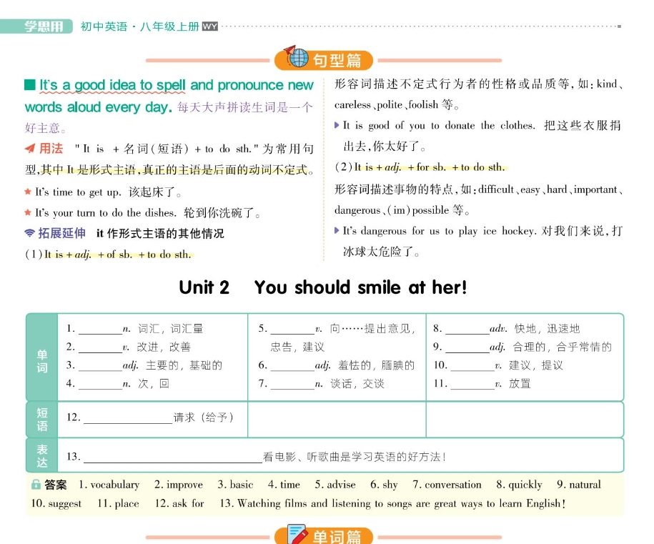 八年级英语上册重难点知识讲解外研版-艾瑞克网